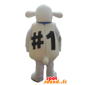 Big white sheep mascot, very funny and original - MASFR23693 - Mascots famous characters