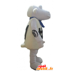 Big white sheep mascot, very funny and original - MASFR23693 - Mascots famous characters