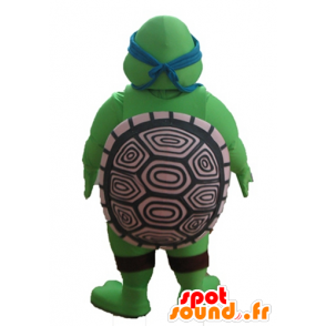 Costume mascotte BIGGYMONKEY™ di Leonardo tartaruga ninja con fascia blu