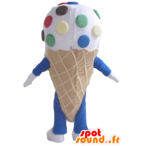 Kegel Maskottchen riesigen Eis mit Smarties - MASFR23822 - Fast-Food-Maskottchen