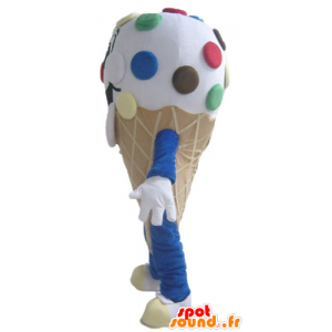 Kegel Maskottchen riesigen Eis mit Smarties - MASFR23822 - Fast-Food-Maskottchen