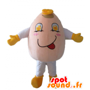 Mascotte d'œuf géant, très souriant et jovial - MASFR23823 - Mascotte alimentaires