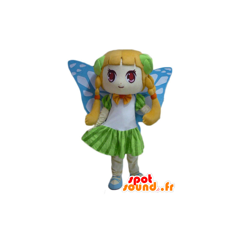 Mascotte de jolie fille avec des ailes de papillon - MASFR23987 - Mascottes Garçons et Filles