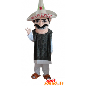 Maskot knírem Mexičan s sombrero - MASFR24045 - lidské Maskoti