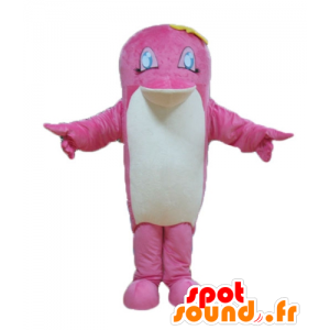 Vaaleanpunainen ja valkoinen kalan maskotti delfiini - MASFR24161 - Dolphin Mascot