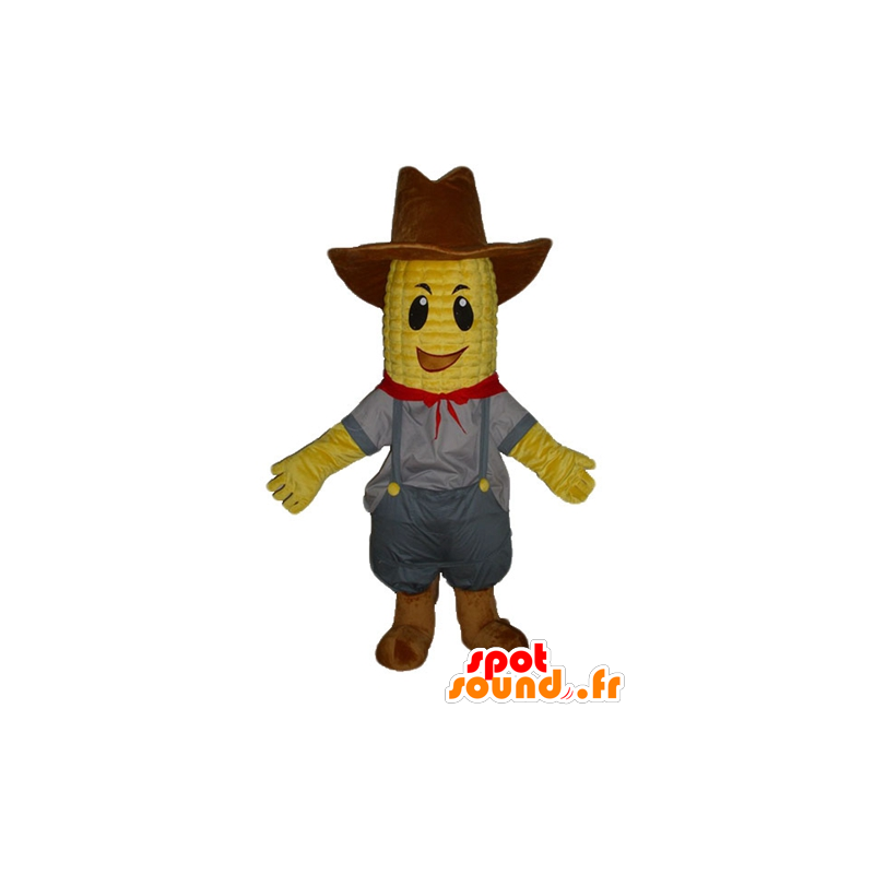 Mascotte d'épi de maïs en tenue de cow-boy - MASFR24230 - Mascotte alimentaires