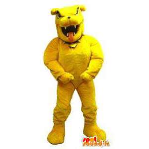 Yellow bulldog mascot. Costume bulldog - MASFR006653 - Dog mascots