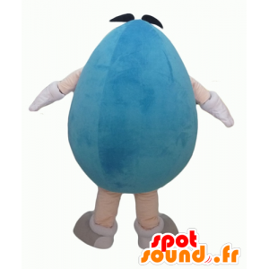 Mascotte blu M & M, gigante, paffuto e divertente - MASFR24317 - Famosi personaggi mascotte