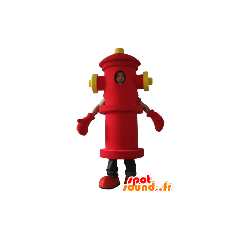 Mouth mascot red and yellow fire giant - MASFR24438 - Mascots of objects