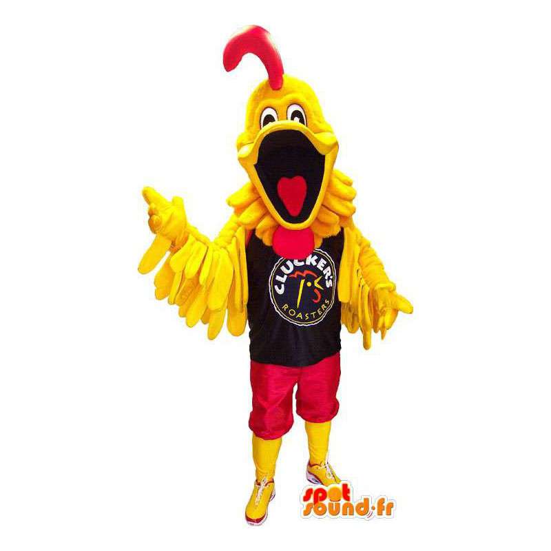 Mascotte gigantische gele vogel. geel haan suit - MASFR006691 - Mascot Hens - Hanen - Kippen