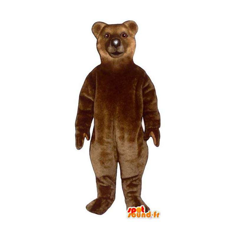 Mascotte spotsound de déguisement ours brun pour adulte