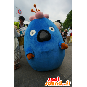 Ikube mascot, blue monster, giant, plump - MASFR25193 - Yuru-Chara Japanese mascots