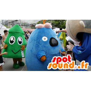 Ikube mascot, blue monster, giant, plump - MASFR25193 - Yuru-Chara Japanese mascots