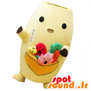 Mascotte d'Aisai-san, de banane, de bonhomme portant des légumes - MASFR25206 - Mascottes Yuru-Chara Japonaises