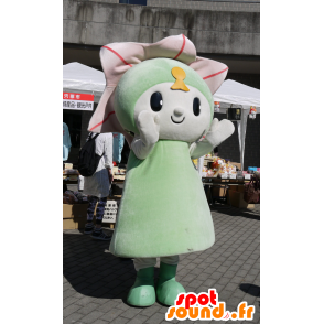 Mascot flor verde, rosa e vermelho, gigante - MASFR25224 - Yuru-Chara Mascotes japoneses