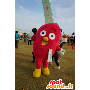 Mascot man rood, geel en wit, zeer glimlachende - MASFR25237 - Yuru-Chara Japanse Mascottes