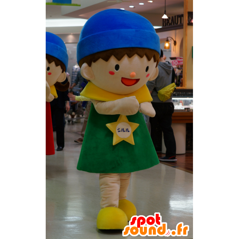 Noddy mascotte, kleurrijke en glimlachende jongen - MASFR25240 - Yuru-Chara Japanse Mascottes