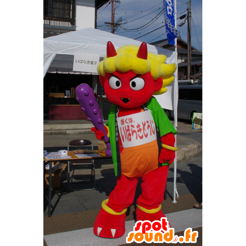 Mascotte Ibaraki Douji, red devil with horns - MASFR25257 - Yuru-Chara Japanese mascots