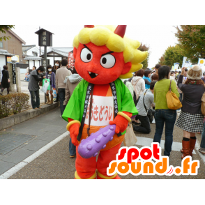 Mascot Ibaraki Douji, rode duivel met hoorns - MASFR25257 - Yuru-Chara Japanse Mascottes