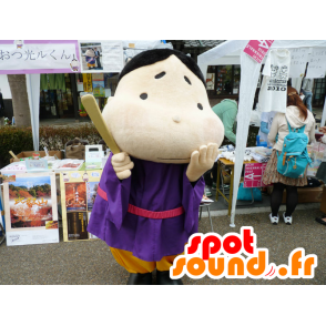 Mascotte d'Otsuhikaru-Kun, homme asiatique en habit coloré - MASFR25286 - Mascottes Yuru-Chara Japonaises