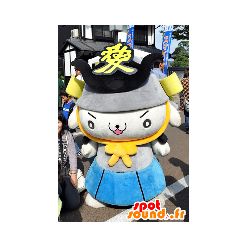 Mascot Kane Tan hund utkledd som samurai kriger - MASFR25298 - Yuru-Chara japanske Mascots