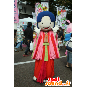 Mascot Himekko Mädchen gekleidet rosa, rot und grün - MASFR25301 - Yuru-Chara japanischen Maskottchen