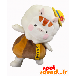 Inoton Maskottchen, Schwein, braun und orange Früchte - MASFR25370 - Yuru-Chara japanischen Maskottchen