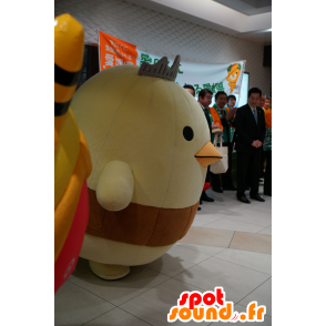 Baryi mascote Imabari, pintainho amarelo, com uma coroa - MASFR25395 - Yuru-Chara Mascotes japoneses