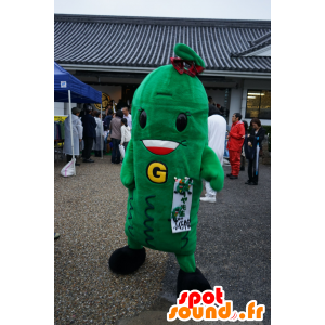 Mascot Chibi-Goya, gigantiske pickle grønn og smilende - MASFR25396 - Yuru-Chara japanske Mascots