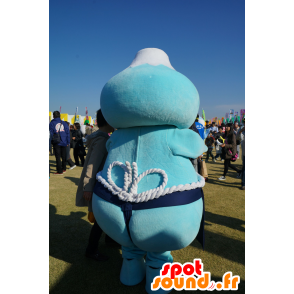 Mascotte karakter blauw, blauw en wit sumo - MASFR25397 - Yuru-Chara Japanse Mascottes