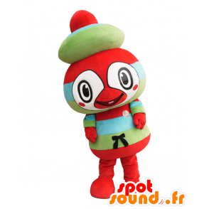 Butomoh mascot, colorful bird, striped, dressed in sailor - MASFR25434 - Yuru-Chara Japanese mascots