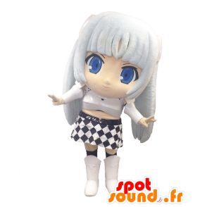 Miss Monochrome maskot, manga karakter, pige - Spotsound maskot