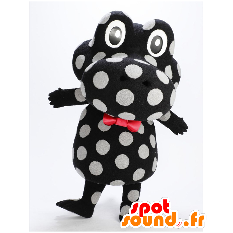 Maskot Krocodila, černý krokodýl s bílými puntíky - MASFR25499 - Yuru-Chara japonské Maskoti