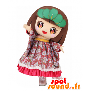 Mascot Matsuhime Mappy, menina bonita, com um grande vestido - MASFR25519 - Yuru-Chara Mascotes japoneses