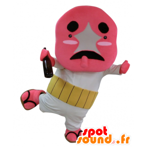 Mascot Asagaossan, homem vestido de branco, com flip-flops - MASFR25520 - Yuru-Chara Mascotes japoneses