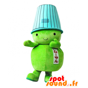 Mascot Muuyan, groen sneeuwman, lamp met een lampenkap - MASFR25570 - Yuru-Chara Japanse Mascottes