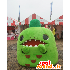 Mascot Funemaru, groen en bruin monster met tanden - MASFR25629 - Yuru-Chara Japanse Mascottes