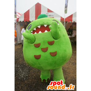 Mascot Funemaru, groen en bruin monster met tanden - MASFR25629 - Yuru-Chara Japanse Mascottes