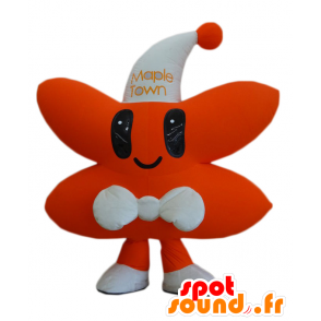 Mascot Maple-kun, oranje en witte ster met een hoed - MASFR25630 - Yuru-Chara Japanse Mascottes