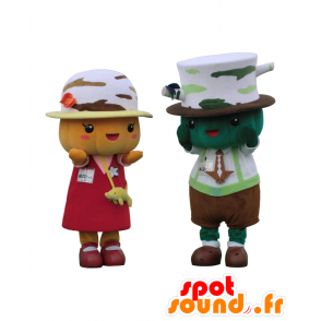 Mascots of Bifuka-kun and Mimi-chan, colorful characters - MASFR25645 - Yuru-Chara Japanese mascots