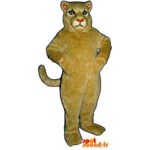 Beige leeuw mascotte. Leeuwin Costume - MASFR006817 - Lion Mascottes