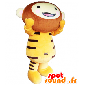 Mascot Nuezaemon, macaco amarelo e castanho, tigre gigante - MASFR25727 - Yuru-Chara Mascotes japoneses