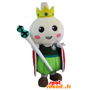 Maskot Prince Takko, muž kolem dokola, s korunou - MASFR25757 - Yuru-Chara japonské Maskoti