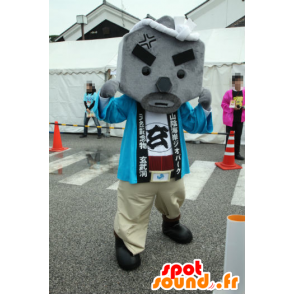 Gen-san maskot, mann, rock, blå og beige kjole - MASFR25793 - Yuru-Chara japanske Mascots