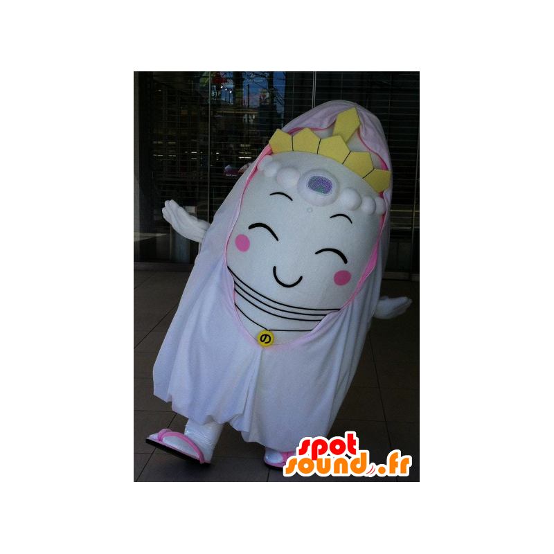 ゆるキャラマスコット日本人 の 白い服を着ドリンクちゃんのマスコット 王女 妖精 色変更 変化なし 切る L 180 190センチ 撮影に最適 番号 服とは 写真にある場合 番号 付属品 番号