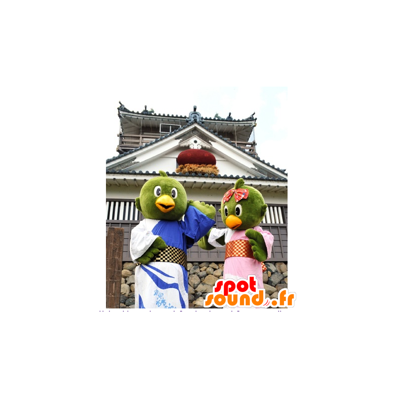 Maskotteja Echizen Castle Omo vihreä linnut tunika - MASFR25870 - Mascottes Yuru-Chara Japonaises