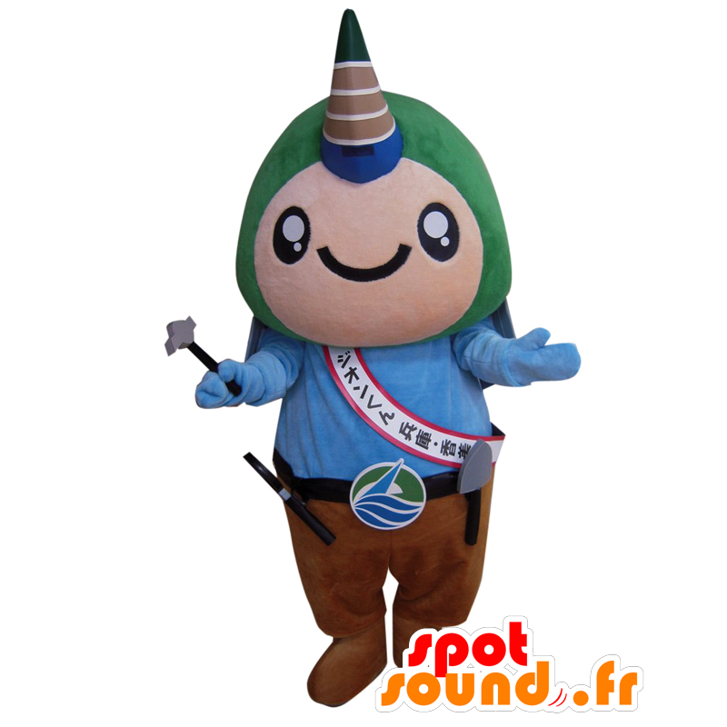 Maskot Dione-kun charakter s nosorožce roh - MASFR25904 - Yuru-Chara japonské Maskoti