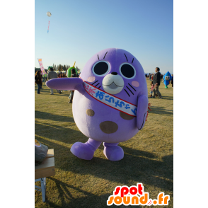 Sea Lion mascote roxo, com grandes olhos - MASFR25929 - Yuru-Chara Mascotes japoneses