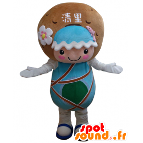 Kiyo tsupi mascot representing a waterfall with salmon - MASFR25956 - Yuru-Chara Japanese mascots