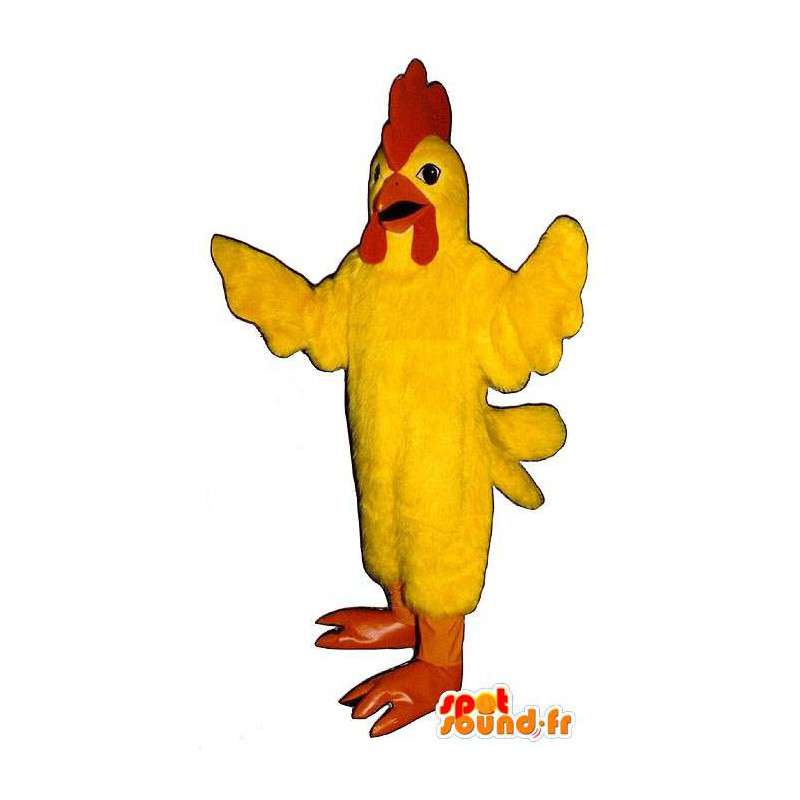 Žlutý kohout maskot obří velikosti. žlutý kohout suit - MASFR006850 - Maskot Slepice - Roosters - Chickens